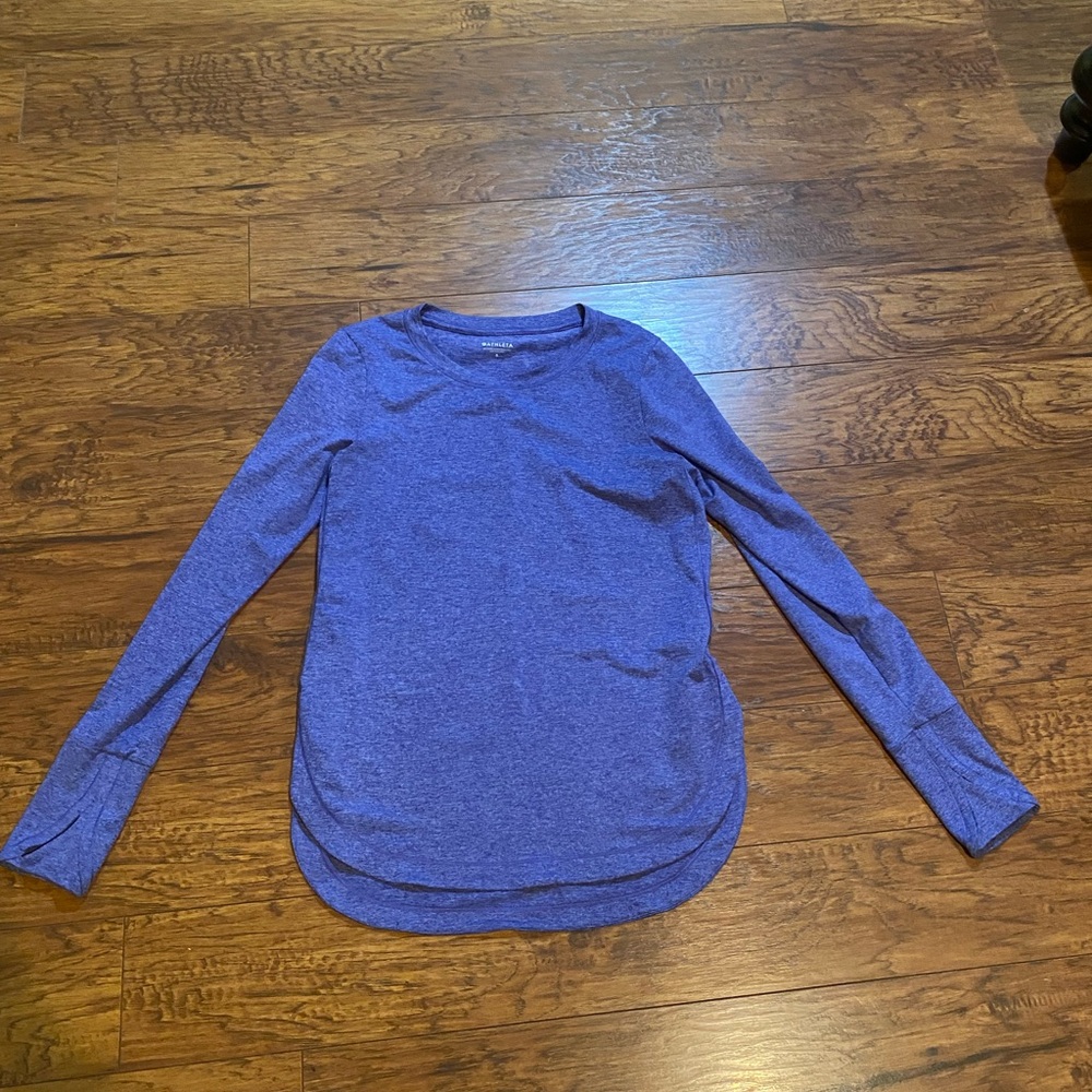 Athleta Blue Long Sleeve Top